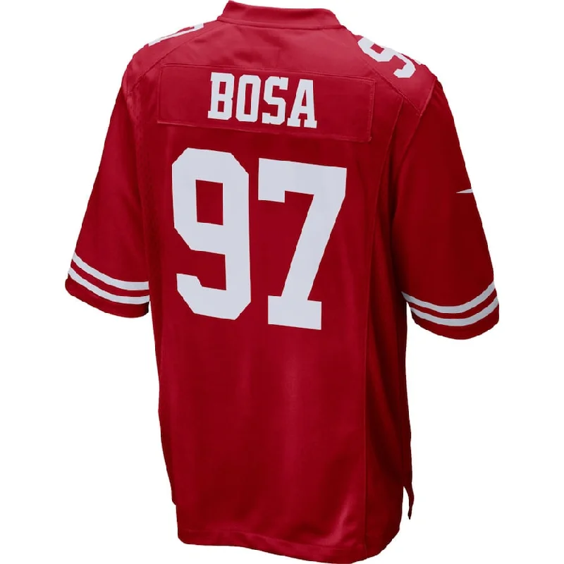 Rugby Jersey for Professional Team Wear-SF.49ers #97 Joe Montana Mitchell & Ness Scarlet 1990 Legacy Retired Player Jersey Stitched American Football Jerseys