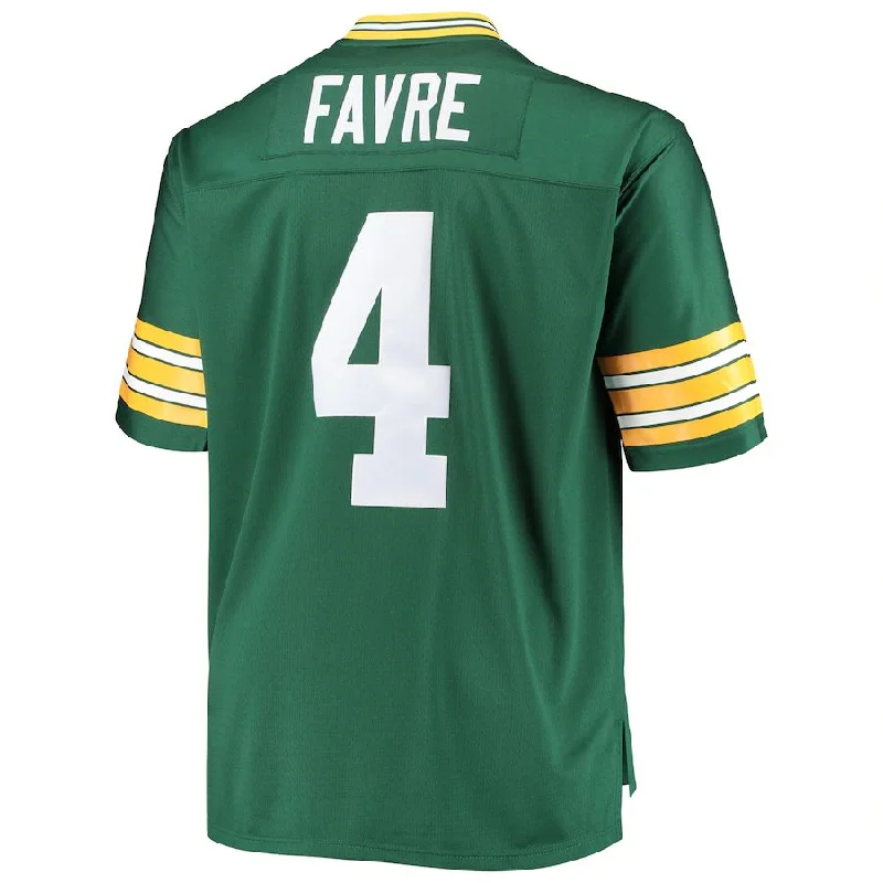 Rugby Jersey for Extreme Weather Play-GB.Packers #4 Brett Favre Mitchell & Ness Green Big & Tall 1996 Retired Player Replica Jersey Stitched American Football Jerseys