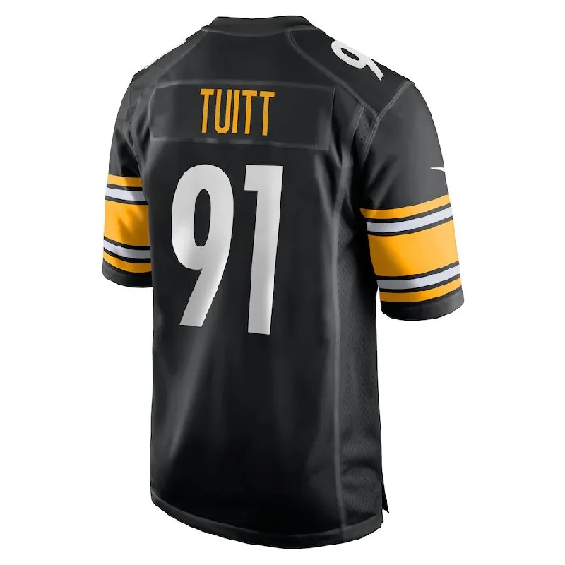 Rugby Jersey with Superior Comfort for Athletes-P.Steelers #91 Stephon Tuitt Black Game Team Jersey Stitched American Football Jerseys