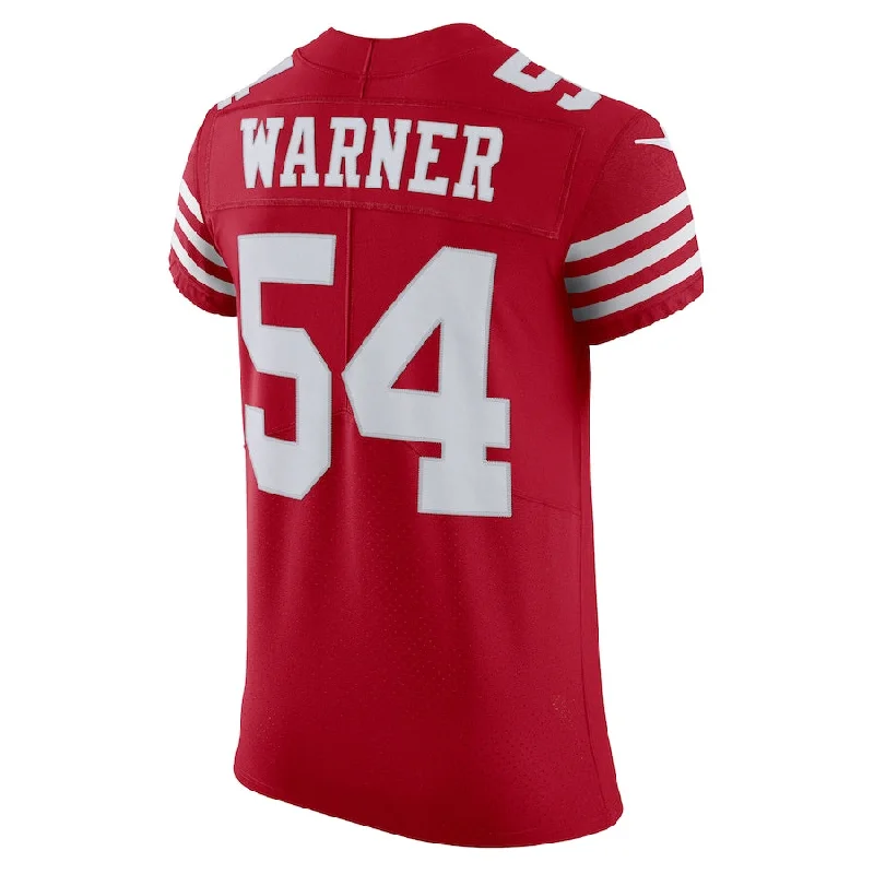 Rugby Jersey for Game Day Performance-SF.49ers #54 Fred Warner Scarlet Vapor Elite Jersey Stitched American Football Jerseys