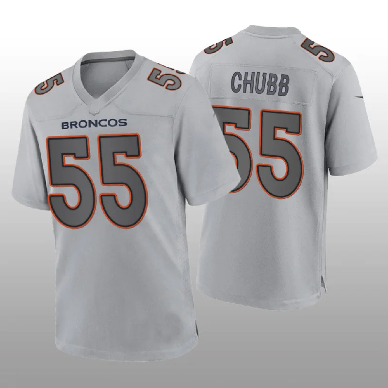 Rugby Jersey for Smooth Fit and Freedom of Movement-D.Broncos #55 Bradley Chubb Gray Atmosphere Game Jersey Stitched American Football Jerseys