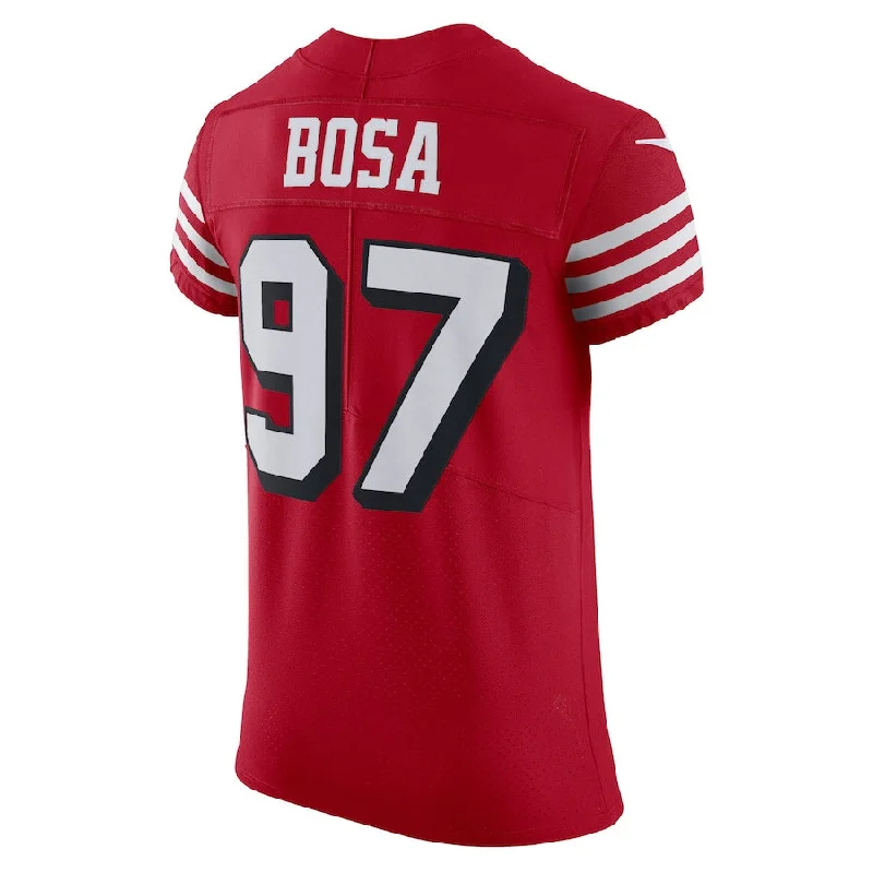 Rugby Jersey for Classic Fit and Comfort-SF.49ers #97 Nick Bosa Scarlet Alternate Vapor Elite Jersey Stitched American Football Jerseys