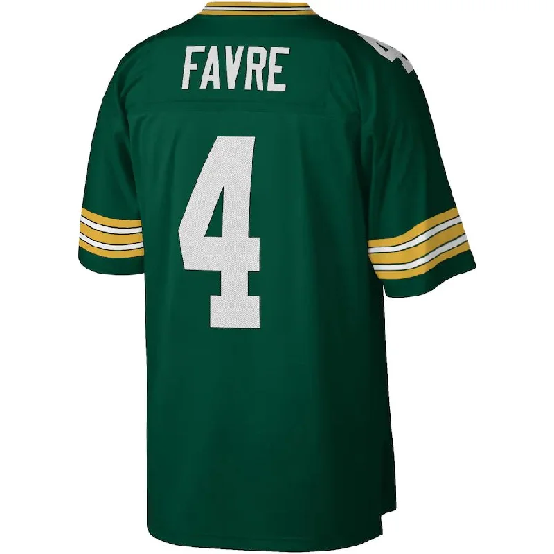 Rugby Jersey with Performance Fabric for All Conditions-GB.Packers #4 Brett Favre Mitchell & Ness Green 1996 Legacy Replica Jersey Stitched American Football Jerseys