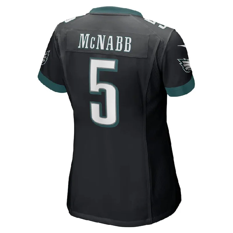 Rugby Jersey for Professional-Looking Design and Fit-P.Eagles #5 Donovan McNabb Black Retired Player Jersey Stitched American Football Jerseys