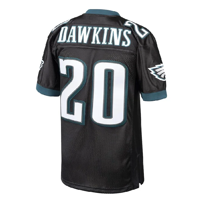 Rugby Jersey for Outdoor and Indoor Games-P.Eagles #20 Brian Dawkins Mitchell & Ness Black 2003 Authentic Throwback Retired Player Jersey Stitched American Football Jerseys