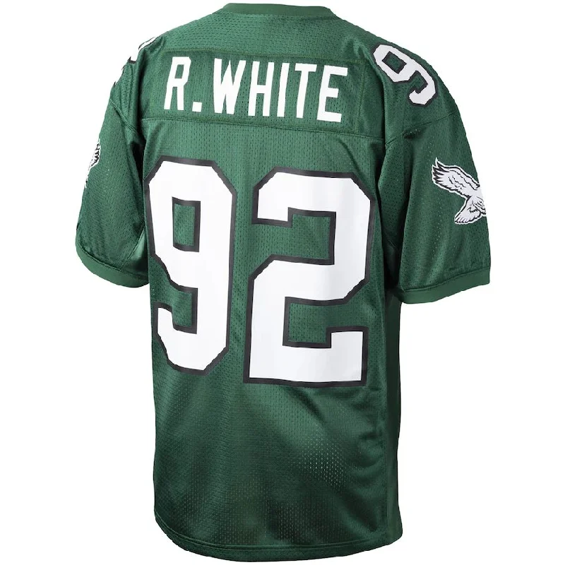 Rugby Jersey for Professional Play and Comfort-P.Eagles #92 Reggie White Mitchell & Ness Kelly Green 1992 Authentic Throwback Retired Player Jersey Stitched American Football Jerseys