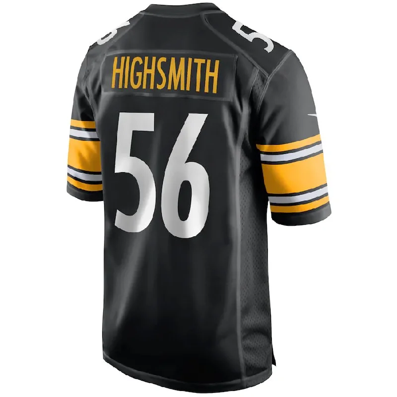 Rugby Jersey for Tight Fit for Maximum Performance-P.Steelers #56 Alex Highsmith Black Game Jersey Stitched American Football Jerseys