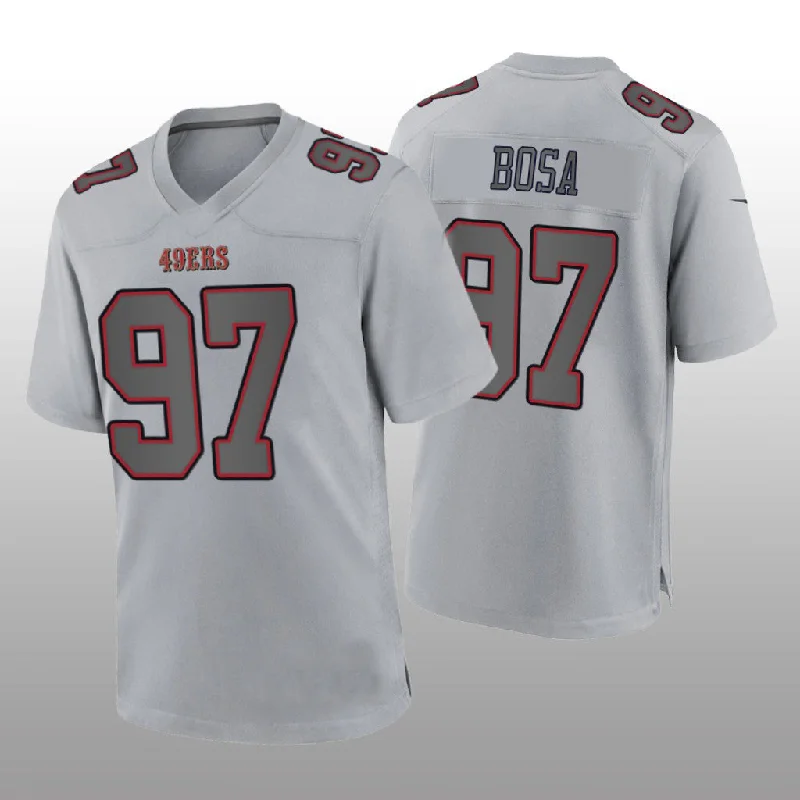 Rugby Jersey for All-Day Comfort and Performance-SF.49ers #97 Nick Bosa Gray Atmosphere Game Jersey Stitched American Football Jersey