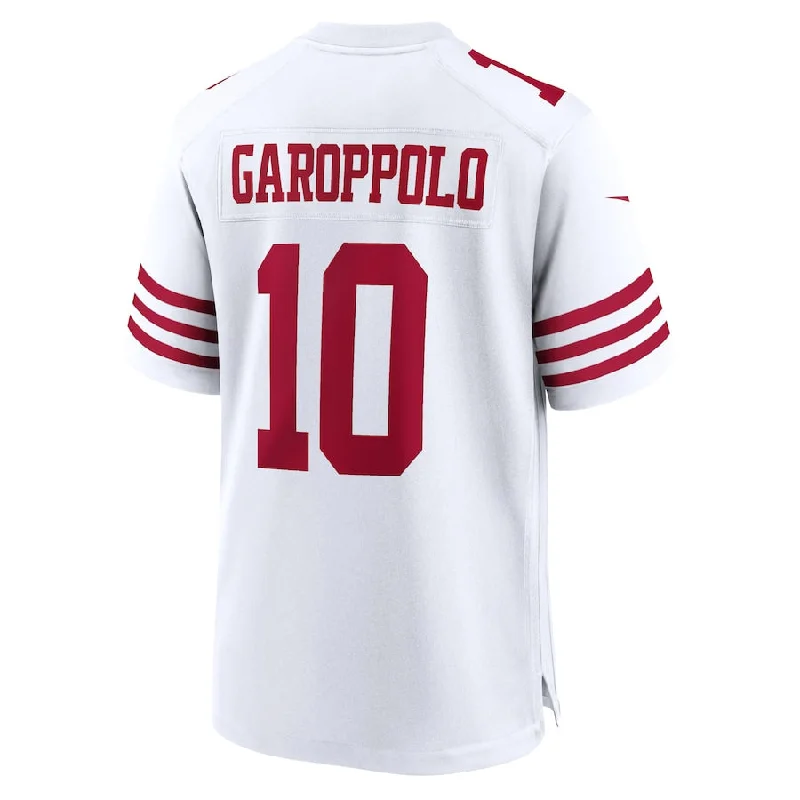 Rugby Jersey for Warm Weather Play-SF.49ers #10 Jimmy Garoppolo White Player Game Jersey Stitched American Football Jerseys