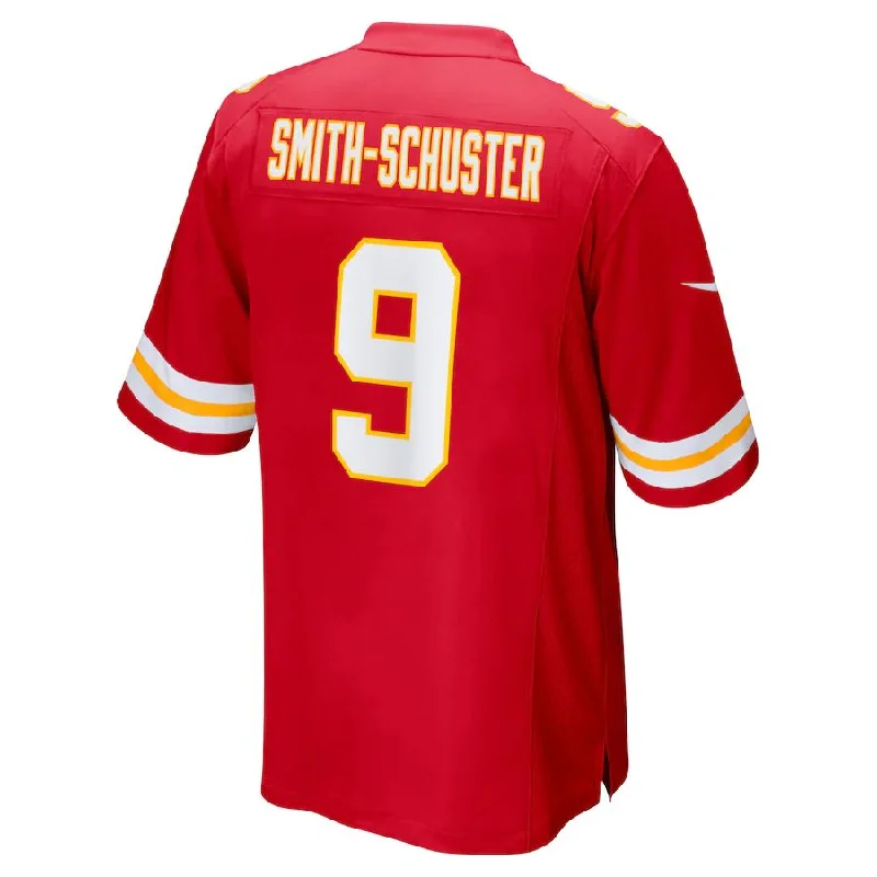 Rugby Jersey for Full Range of Motion During Play-KC.Chiefs #9 JuJu Smith-Schuster Red Game Jersey Stitched American Football Jerseys