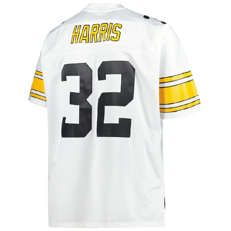 Rugby Jersey for Flexible Movement During Tackle-P.Steelers #32 Franco Harris Mitchell & Ness White Big & Tall 1976 Retired Player Replica Jersey Stitched American Football Jerseys