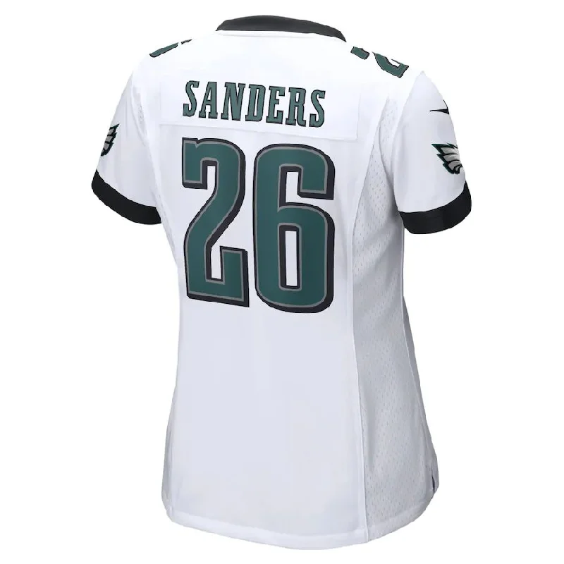 Rugby Jersey for Warm Weather Play-P.Eagles #26 Miles Sanders White Game Jersey Stitched American Football Jerseys