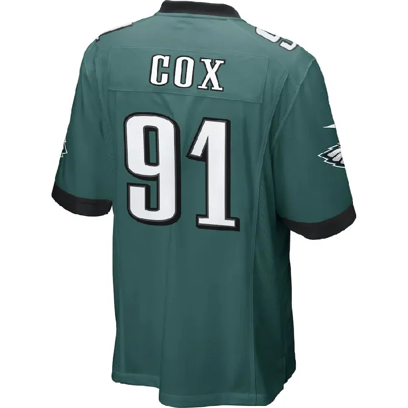 Rugby Jersey for Training and Match-Day Performance-P.Eagles #91 Fletcher Cox Midnight Green Game Jersey Stitched American Football Jerseys