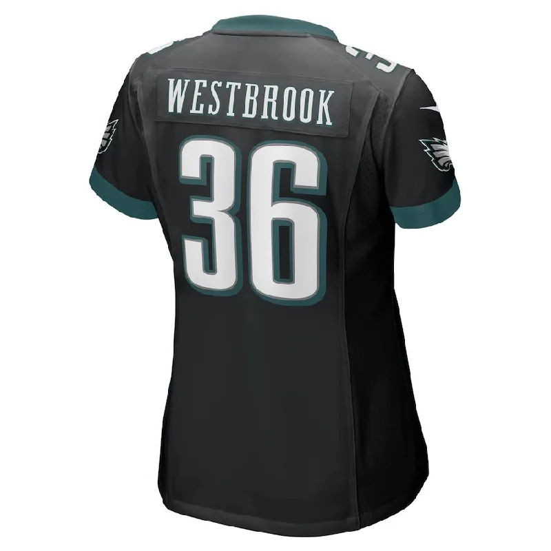 Rugby Jersey with Seamless Design for Smooth Fit-P.Eagles #36 Brian Westbrook Black Retired Game Jersey Stitched American Football Jerseys