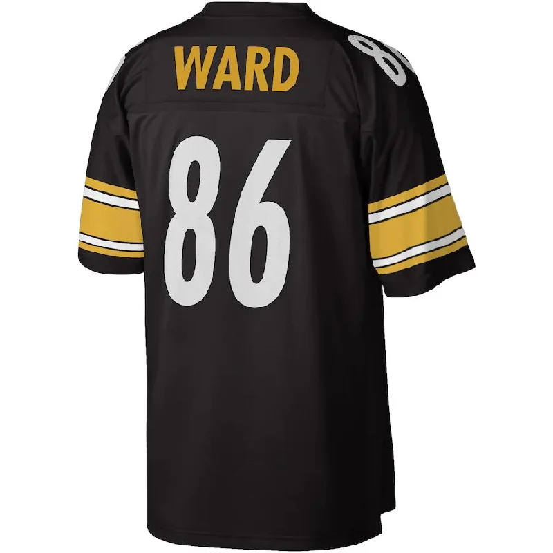 Rugby Jersey with Breathable Fabric for Quick Drying-P.Steelers #86 Hines Ward Mitchell & Ness Black Legacy Replica Jersey Stitched American Football Jerseys