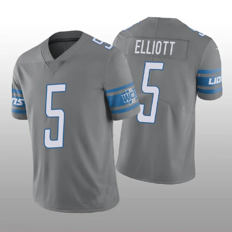 Rugby Jersey with Durable Construction for Rigorous Play-D.Lions NO. 5 DeShon Elliott Steel Vapor Limited Jersey Stitched American Football Jerseys