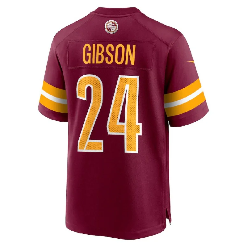 Rugby Jersey for Active Performance and Comfort-W.Commanders #24 Antonio Gibson Burgundy Game Jersey Stitched American Football Jerseys