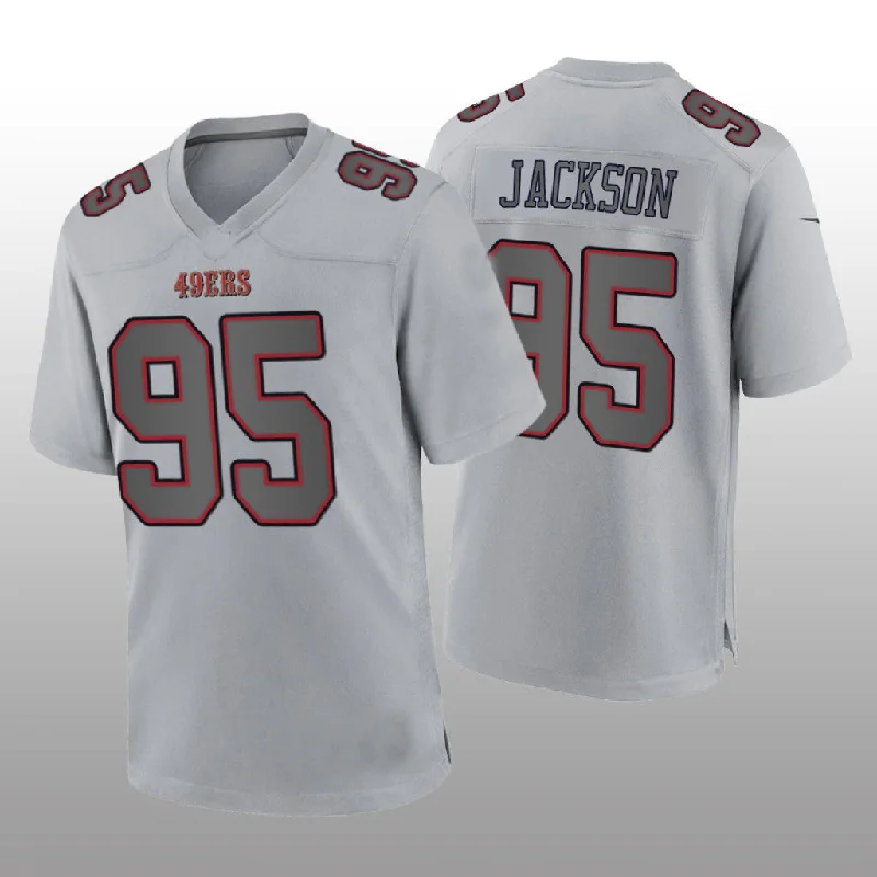 Rugby Jersey for Strong and Reliable Performance-SF. 49ers #95 Drake Jackson Gray Atmosphere Game Jersey Stitched American Football Jersey