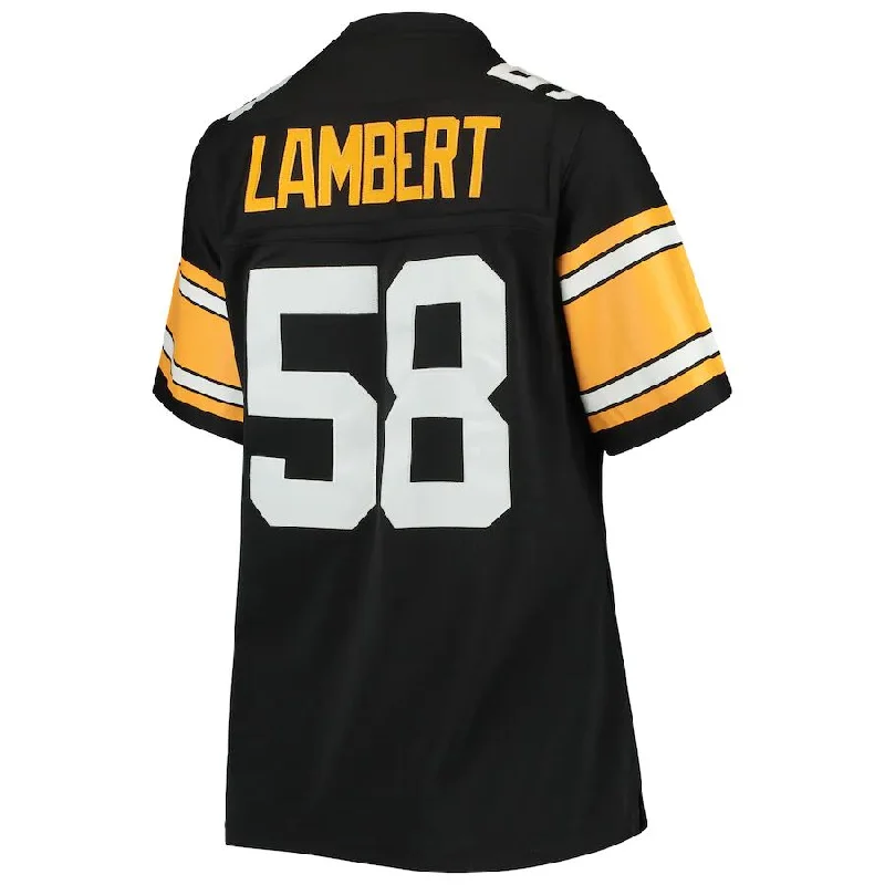 Rugby Jersey for Pro-Level Match Performance-P.Steelers #58 Jack Lambert Mitchell & Ness Black Legacy Replica Player Jersey Stitched American Football Jerseys