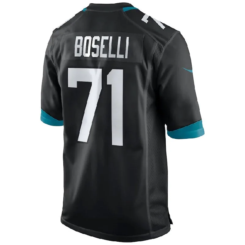 Rugby Jersey for Comfort and Protection During Tackles-J.Jaguars #71 Tony Boselli Black Game Retired Player Jersey Stitched American Football Jerseys