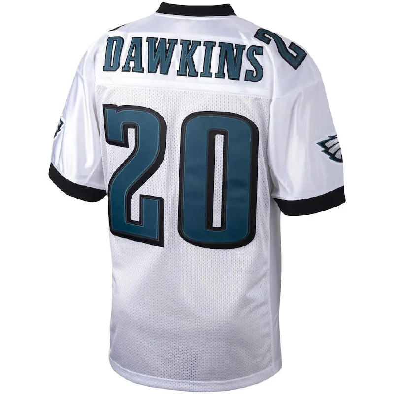 Rugby Jersey for Beginners and Intermediates-P.Eagles #20 Brian Dawkins Mitchell & Ness White 2004 Authentic Throwback Retired Player Jersey Stitched American Football Jerseys