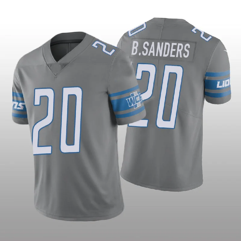 Rugby Jersey for All-Weather Protection and Comfort-D.Lions #20 Barry Sanders Silver Vapor Limited Retired Player Jersey American Football Jerseys