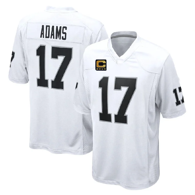 Rugby Jersey for All-Level Players and Teams-LV.Raiders #17 Davante Adams 2022 White Game Jersey Stitched American Football Jerseys with C patch