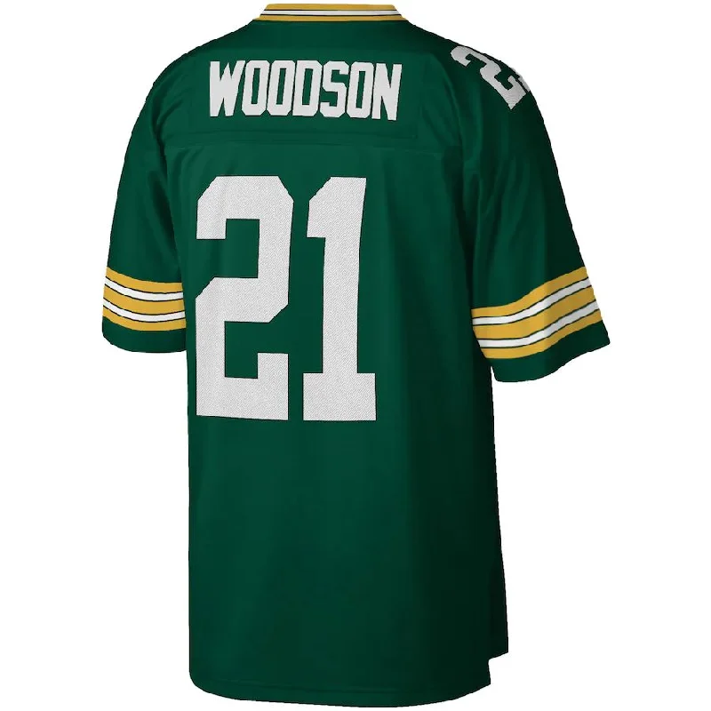 Rugby Jersey for Both Casual and Competitive Play-GB.Packers #21 Charles Woodson Mitchell & Ness Green 2010 Legacy Replica Jersey Stitched American Football Jerseys