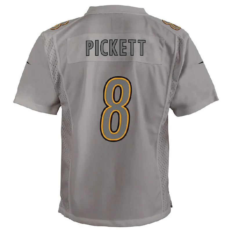 Rugby Jersey for Ideal Game-Day Performance-P.Steelers #8 Kenny Pickett Gray Atmosphere Game Jersey Stitched American Football Jerseys