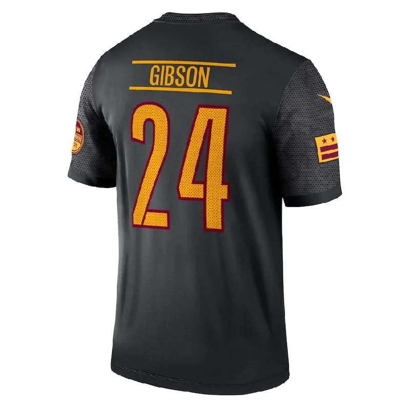 Rugby Jersey for Superior Durability and Breathability-W.Commanders #24 Antonio Gibson Black Alternate Legend Jersey Stitched American Football Jerseys