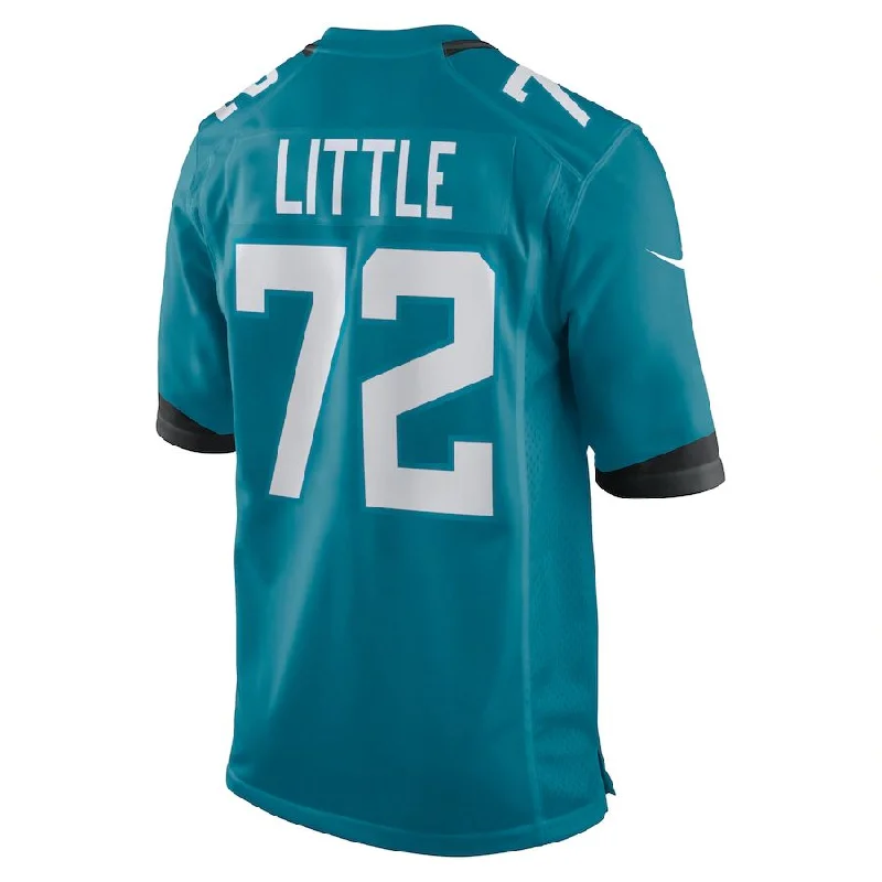 Rugby Jersey with Special Stretch Panels for Flexibility-J.Jaguars #72 Walker Little Teal Game Jersey Stitched American Football Jerseys