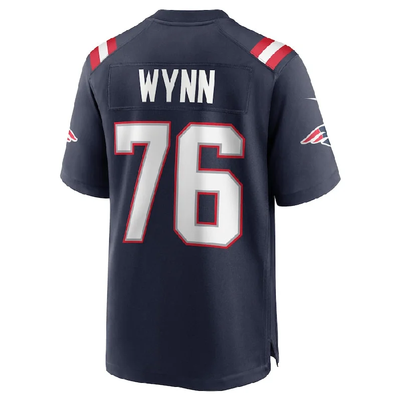 Rugby Jersey with Comfortable, Athletic Fit-NE.Patriots #76 Isaiah Wynn Navy Game Jersey Stitched American Football Jerseys