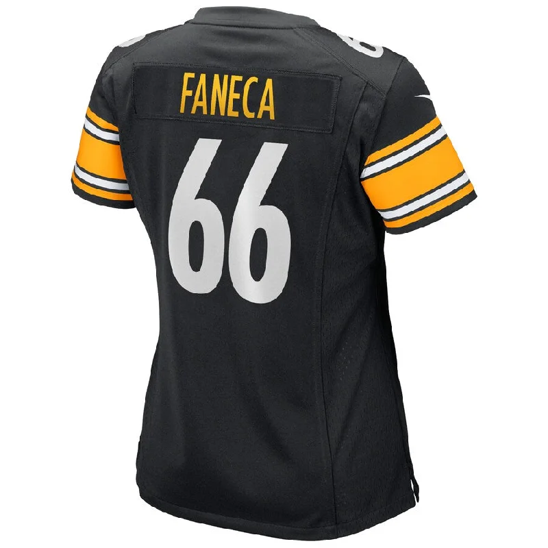 Rugby Jersey for Tackle-Ready Comfort-P.Steelers #66 Alan Faneca Black Game Retired Player Jersey Stitched American Football Jerseys