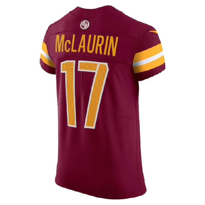 Rugby Jersey with Reinforced Shoulders for Protection-W.Commanders #17 Terry McLaurin Burgundy Vapor Elite Jersey. Stitched American Football Jerseys