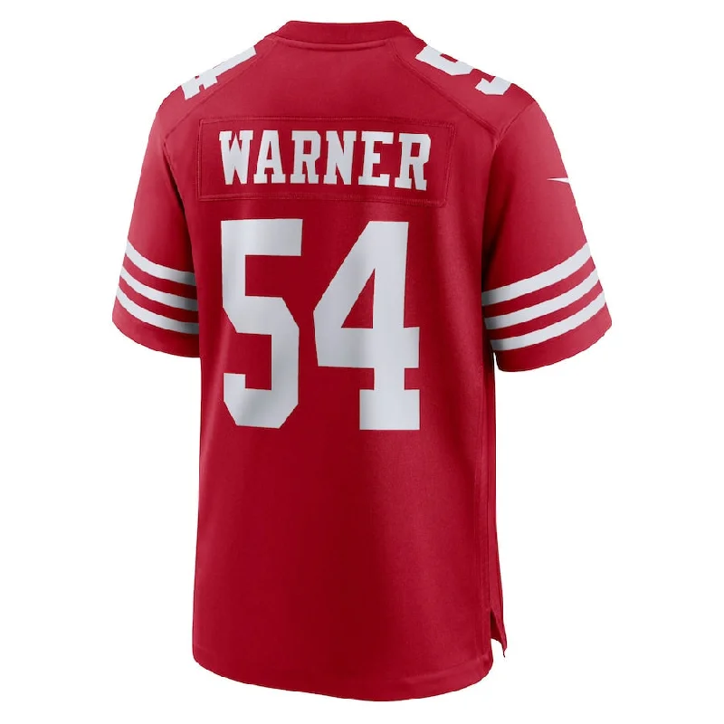 Rugby Jersey for Pro-Level Match Performance-SF.49ers #54 Fred Warner Scarlet Player Game Jersey Stitched American Football Jerseys