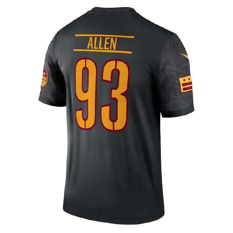 Rugby Jersey for Team Uniforms-W.Commanders #93 Jonathan Allen Black Alternate Legend Jersey Stitched American Football Jerseys