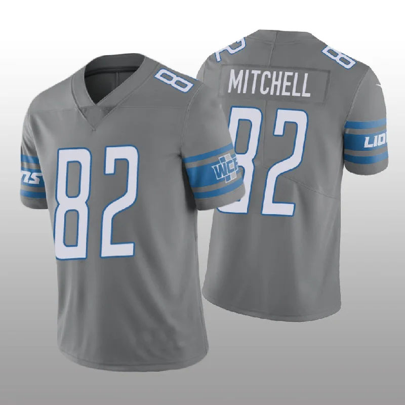 Rugby Jersey for Better Fit and Freedom of Movement-D.Lions #82 James Mitchell Vapor Limited Steel Jersey Stitched American Football Jerseys