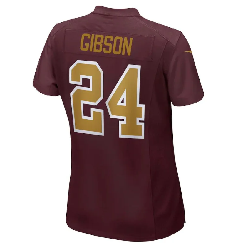 Rugby Jersey with Soft Touch and Comfort Fit-W.Football Team #24 Antonio Gibson Burgundy Game Jersey Stitched American Football Jerseys