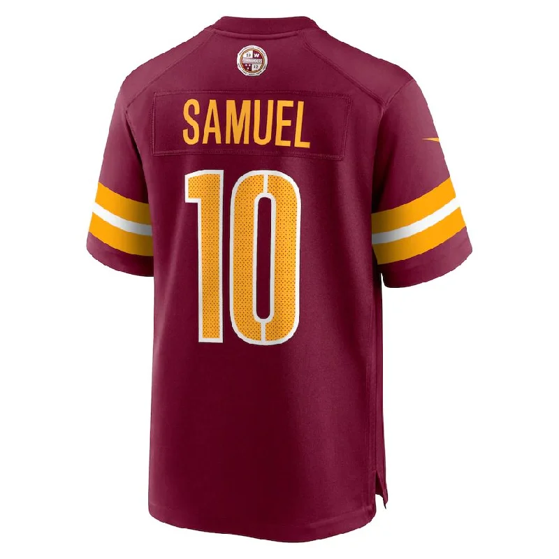 Rugby Jersey for Professional Team Wear-W.Commanders #10 Curtis Samuel Burgundy Game Jersey Stitched American Football Jerseys