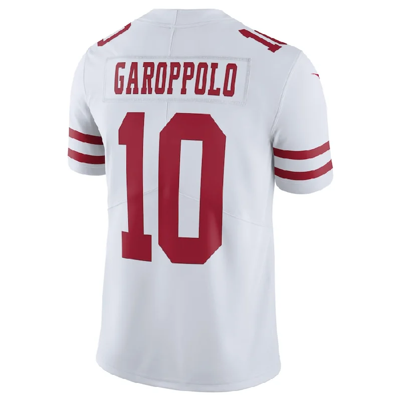 Rugby Jersey for Comfort and Protection During Tackle-SF.49ers #10 Jimmy Garoppolo White Vapor Untouchable Limited Jersey Stitched American Football Jerseys