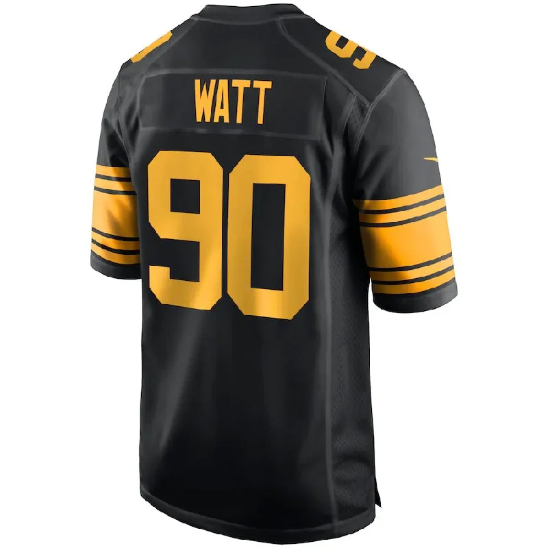 Rugby Jersey for High Performance in Training-P.Steelers #90 T.J. Watt Black Alternate Game Player Jersey Stitched American Football Jerseys