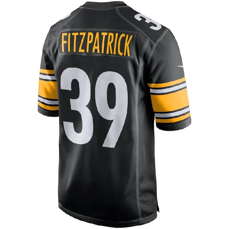 Rugby Jersey for Tight Fit and Support-P.Steelers #39 Minkah Fitzpatrick Black Player Game Jersey Stitched American Football Jerseys