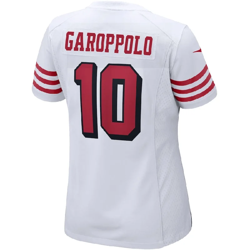 Rugby Jersey for Flexible Movement During Tackle-SF.49ers #10 Jimmy Garoppolo White Alternate Game Player Jersey Stitched American Football Jerseys