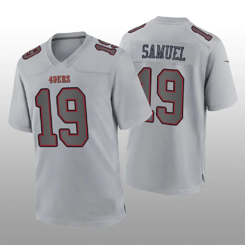 Rugby Jersey for Best Comfort and Fit-SF.49ers #19 Deebo Samuel Gray Atmosphere Game Jersey Stitched American Football Jersey