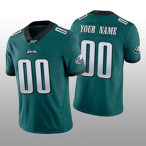 Rugby Jersey for Classic Fit and Comfort-Custom P.Eagles Midnight Green Vapor Limited 100th Season Jersey Stitched American Football Jerseys