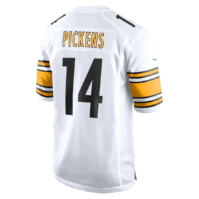 Rugby Jersey for Professional Play and Comfort-P.Steelers #14 George Pickens White Game Player Jersey Stitched American Football Jerseys