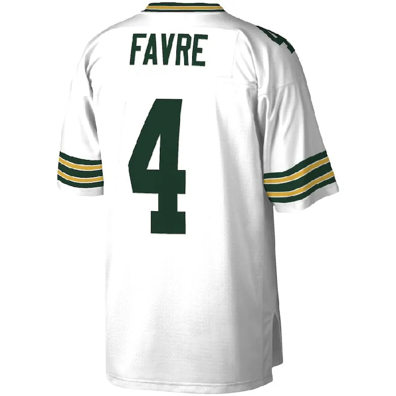 Rugby Jersey for Performance Fit for All Sizes-GB.Packers #4 Brett Favre Mitchell & Ness White 1996 Legacy Replica Jersey Stitched American Football Jerseys