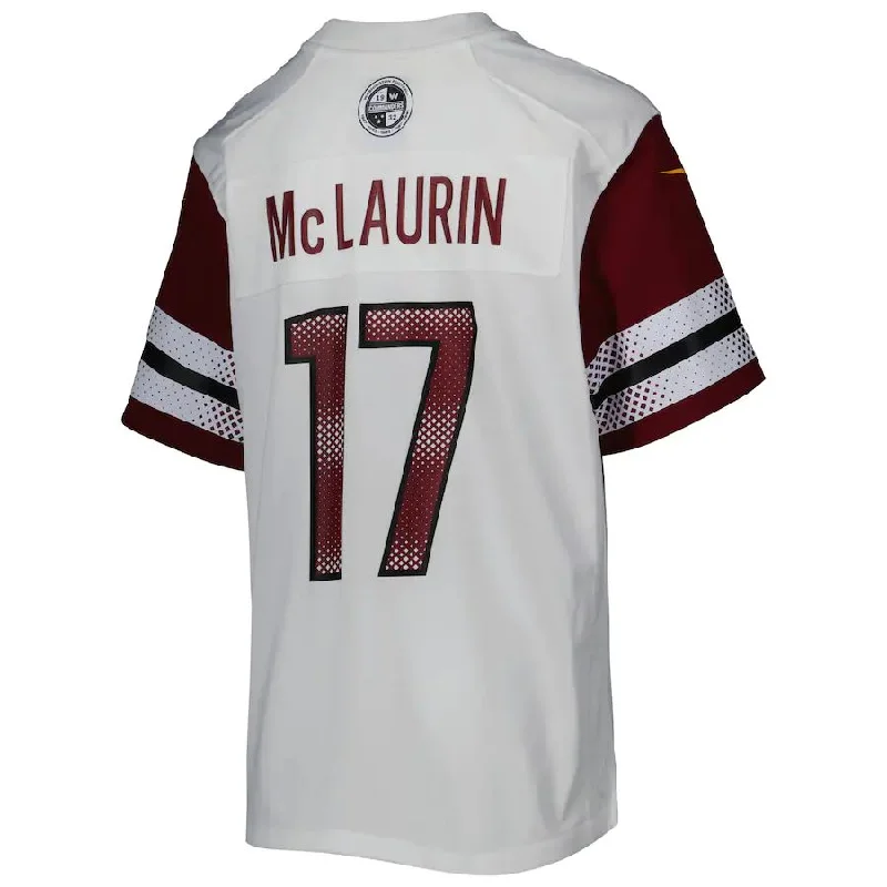 Rugby Jersey for Big and Tall Sizes-W.Commanders #17 Terry McLaurin  White Game Jersey Stitched American Football Jerseys