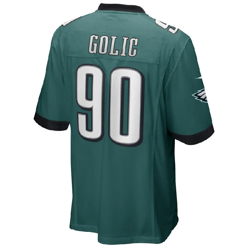 Rugby Jersey for Keeping Cool During High-Intensity Play-P.Eagles #90 Mike Golic Midnight Green Game Retired Player Jersey Stitched American Football Jerseys