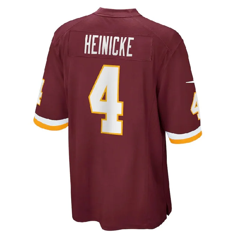 Rugby Jersey with Innovative Fabric for Play-W.Football Team #4 Taylor Heinicke Burgundy Team Game Jersey Stitched American Football Jerseys